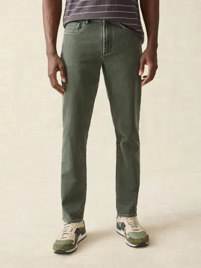 Faherty Stretch Terry 5-pocket Pants In Fall Olive