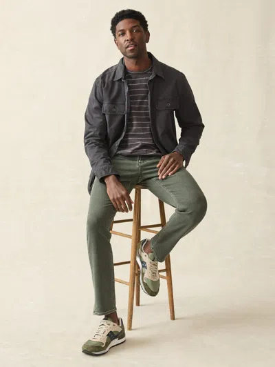 Faherty Stretch Terry 5-pocket Pants In Fall Olive
