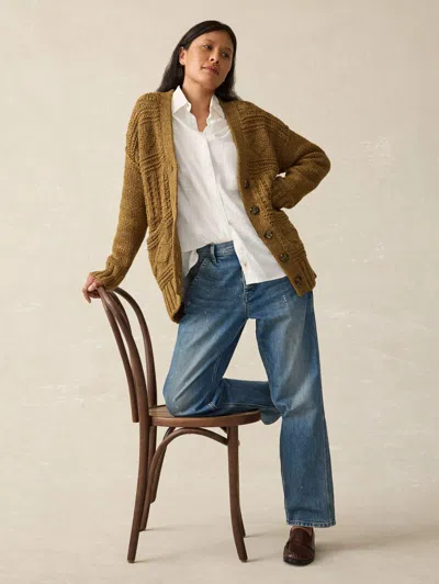 Faherty Catskill Cardigan In Antique Bronze