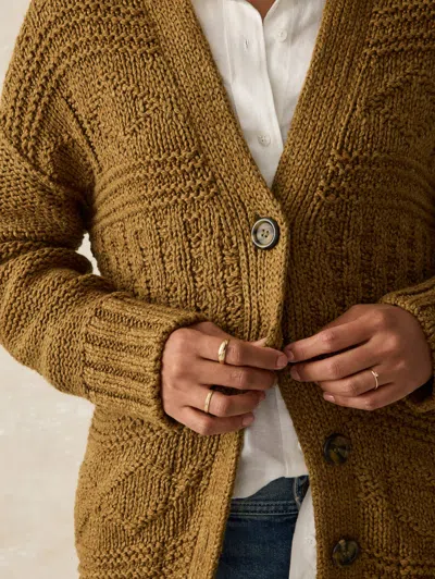 Faherty Catskill Cardigan In Antique Bronze