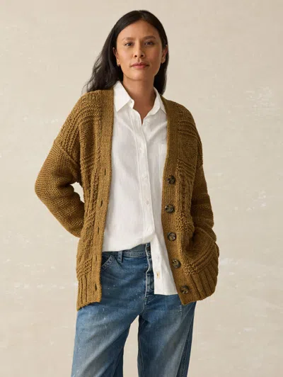Faherty Catskill Cardigan In Antique Bronze