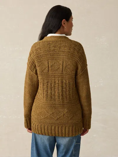 Faherty Catskill Cardigan In Antique Bronze