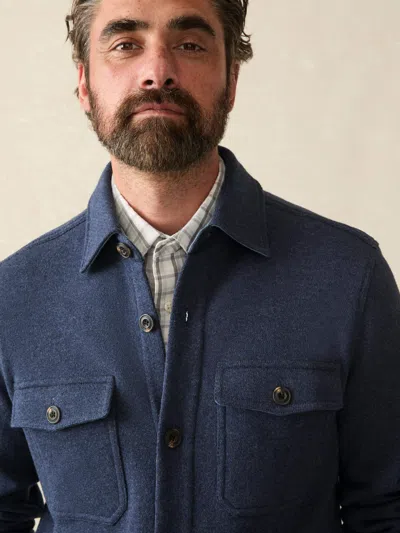 Faherty Inlet Knit Cpo In Navy Night Melange