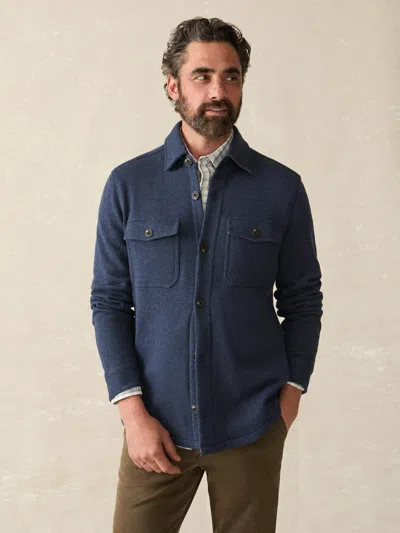 Faherty Inlet Knit Cpo In Navy Night Melange
