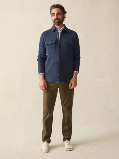 Faherty Inlet Knit Cpo In Navy Night Melange