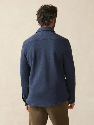 Faherty Inlet Knit Cpo In Navy Night Melange