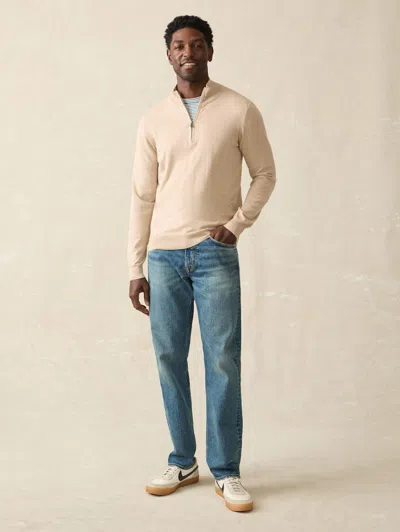 Faherty Movement&trade; Quarter Zip Sweater In Soft Dune Heather