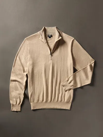 Faherty Movement&trade; Quarter Zip Sweater In Soft Dune Heather