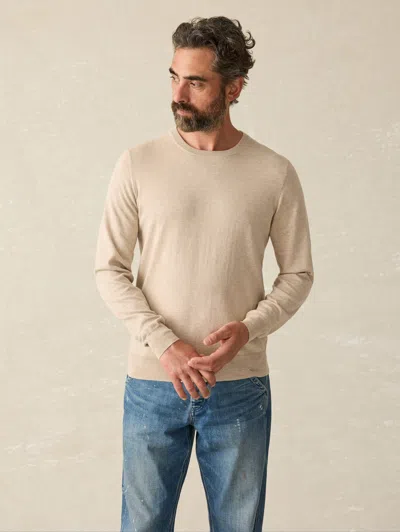 Faherty Movement&trade; Crewneck Sweater In Soft Dune Heather
