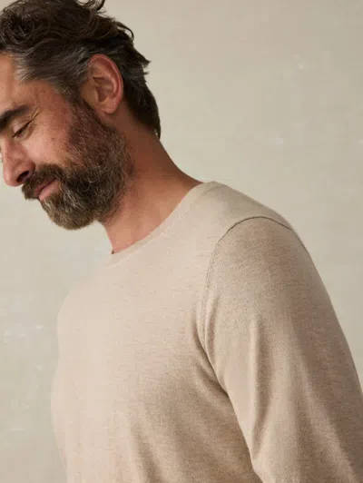 Faherty Movement&trade; Crewneck Sweater In Soft Dune Heather