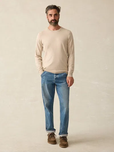 Faherty Movement&trade; Crewneck Sweater In Soft Dune Heather
