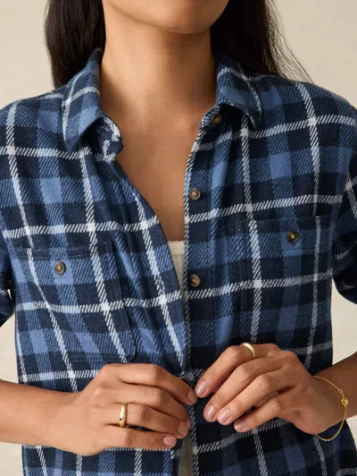 Faherty Legend Sweater Shirt In Blue