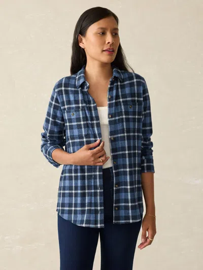 Faherty Legend Sweater Shirt In Blue