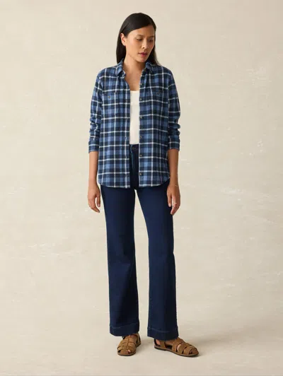 Faherty Legend Sweater Shirt In Blue