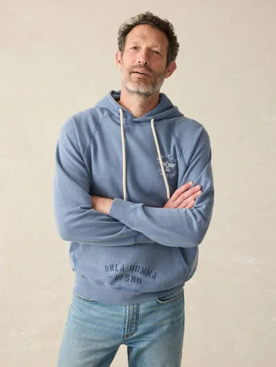Faherty Steven Paul Judd Fleece Hoodie In Mautan Blue