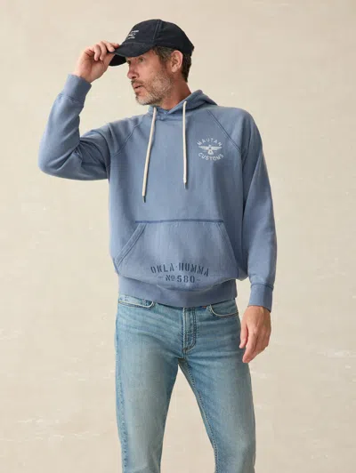 Faherty Steven Paul Judd Fleece Hoodie In Mautan Blue