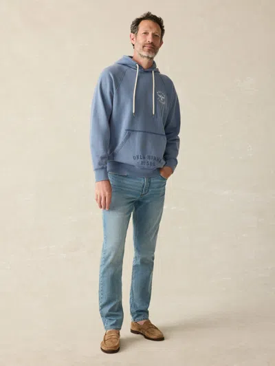 Faherty Steven Paul Judd Fleece Hoodie In Mautan Blue