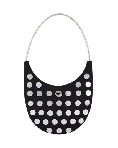 Coperni Ring Swipe Bag In Black Embroidery In Black