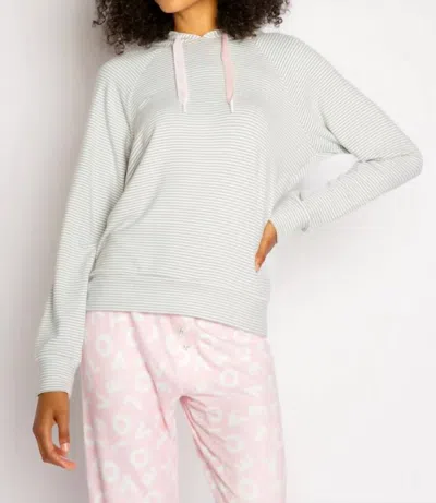 Pj Salvage Live Life Gratefully Hoodie In Light Grey In Grey
