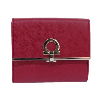 Pre-owned Ferragamo Gancini Leather Wallet () In Pink