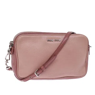Pre-owned Miu Miu Leather Shoulder Bag () In Pink