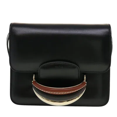 Pre-owned Chloé Kattie Leather Shoulder Bag () In Black