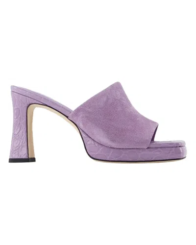 By Far Beliz Heeled Mule Sandals Women In Purple
