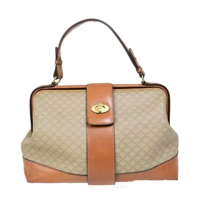 Pre-owned Celine Macadam Canvas Handbag () In Beige