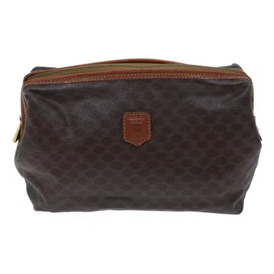 Pre-owned Celine Macadam Canvas Clutch Bag () In Brown