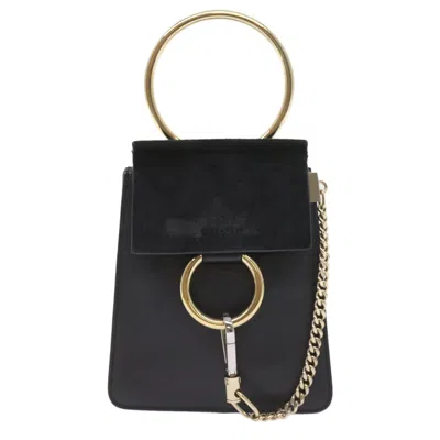 Pre-owned Chloé Faye Suede Shoulder Bag () In Black