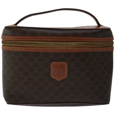 Pre-owned Celine Macadam Canvas Clutch Bag () In Brown