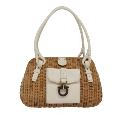 Pre-owned Ferragamo Gancini Wood Handbag () In Brown