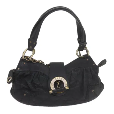 Pre-owned Bally Moreen T Leather Shoulder Bag () In Black