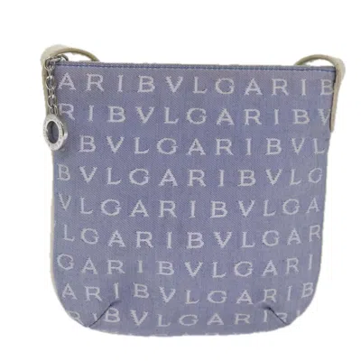 Pre-owned Bulgari Canvas Shoulder Bag () In Blue