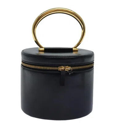 Pre-owned Celine Vanity Leather Clutch Bag () In Black