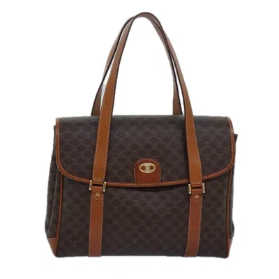 Pre-owned Celine Macadam Canvas Shoulder Bag () In Brown