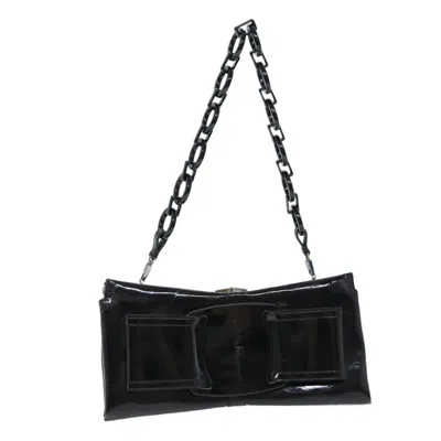 Pre-owned Ferragamo Vara Leather Shoulder Bag () In Black