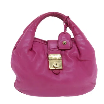 Pre-owned Miu Miu Leather Handbag () In Pink