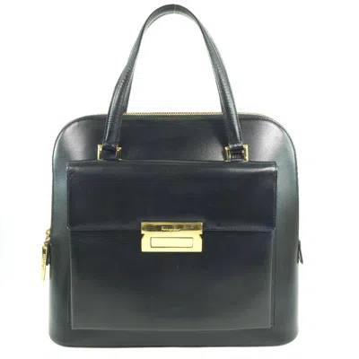 Pre-owned Ferragamo Leather Handbag () In Black