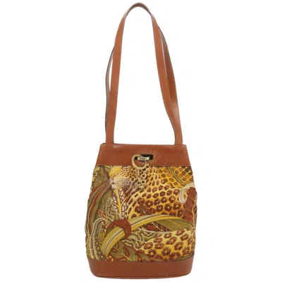 Pre-owned Ferragamo Canvas Shoulder Bag () In Brown