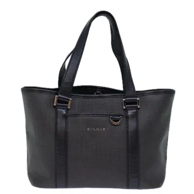 Pre-owned Bulgari Canvas Handbag () In Black