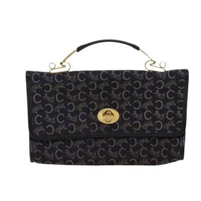 Pre-owned Celine Macadam Canvas Handbag () In Blue