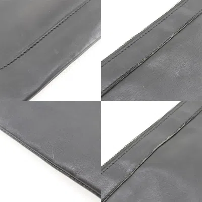 Pre-owned Balenciaga Navy Black Leather Clutch Bag ()