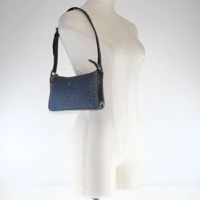 Pre-owned Bulgari Logo Mania Blue Denim - Jeans Shoulder Bag ()
