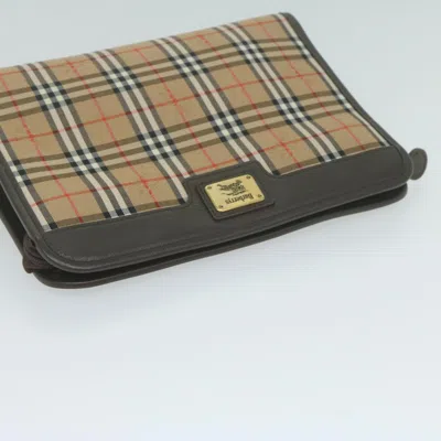 Pre-owned Burberry Beige Synthetic Clutch Bag ()
