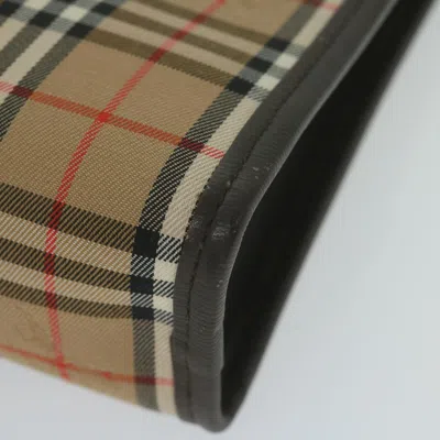 Pre-owned Burberry Beige Synthetic Clutch Bag ()