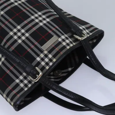 Pre-owned Burberry Nova Check Black Synthetic Tote Bag ()