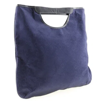 Pre-owned Celine Céline Blue Canvas Tote Bag ()