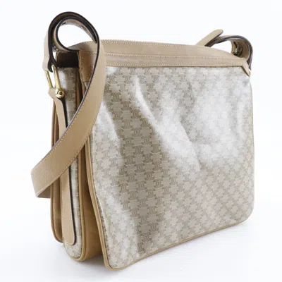 Pre-owned Celine Céline Macadam Beige Canvas Shoulder Bag ()