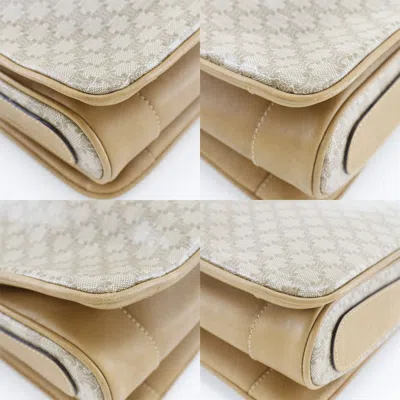 Pre-owned Celine Céline Macadam Beige Canvas Shoulder Bag ()